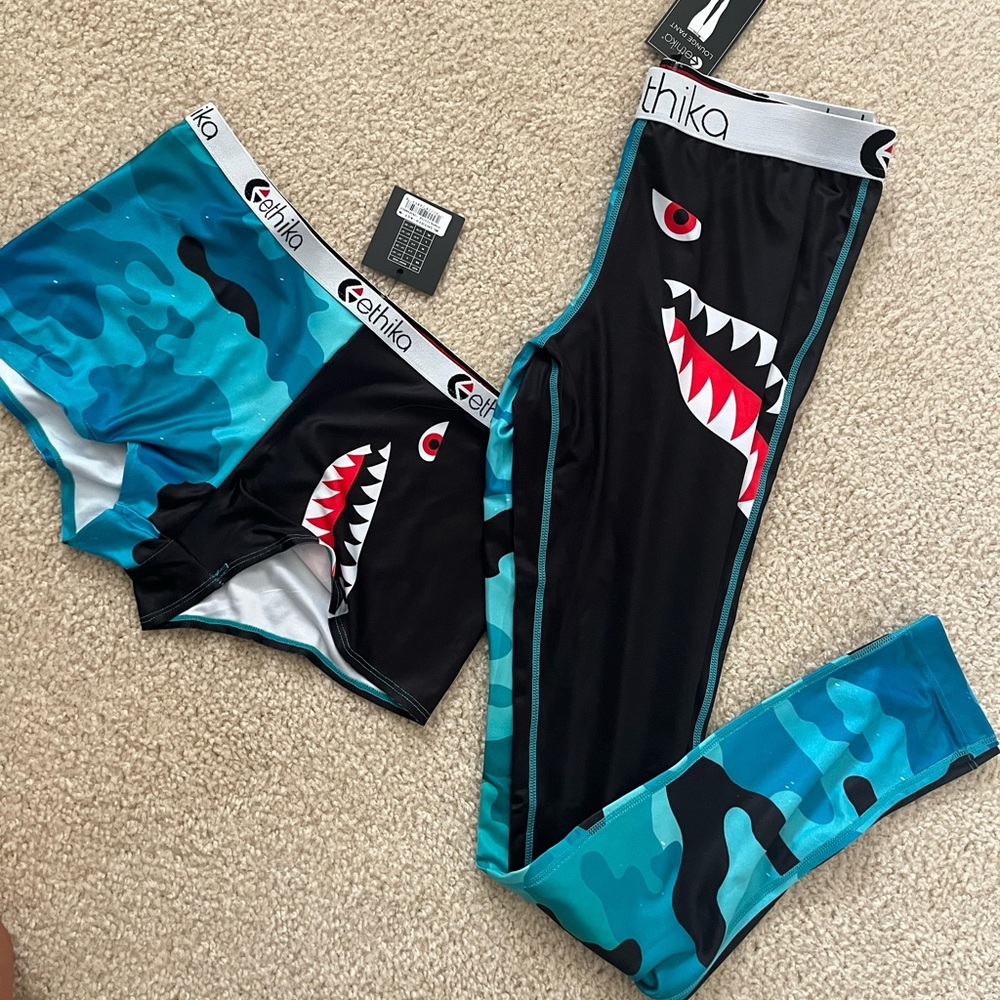 NWT ETHIKA shorts and leggings